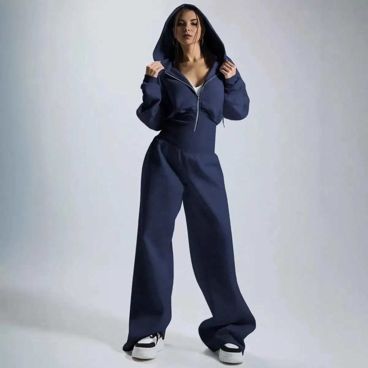 Casual Long Sleeve One-Piece for Women, Fall Winter Outfit